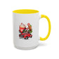 Red Christmas Truck Mug | Cute Gingerbread Man Mug | Christmas Gift Idea | 11oz Accent Mug | 15oz Accent Mug