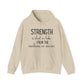 Strength Cute Version Quote Hoodie | Motivational Gift For Her | Inspirational Quote