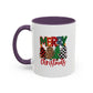 Colorful Merry Christmas Trees Mug | Christmas Mug | Christmas Gift | 11oz Accent Mug | 15oz Accent Mug