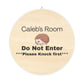 Caleb's Door Sign Personalized Wooden Door Sign - "Caleb's Room Do Not Enter" Hedgehog Plaque