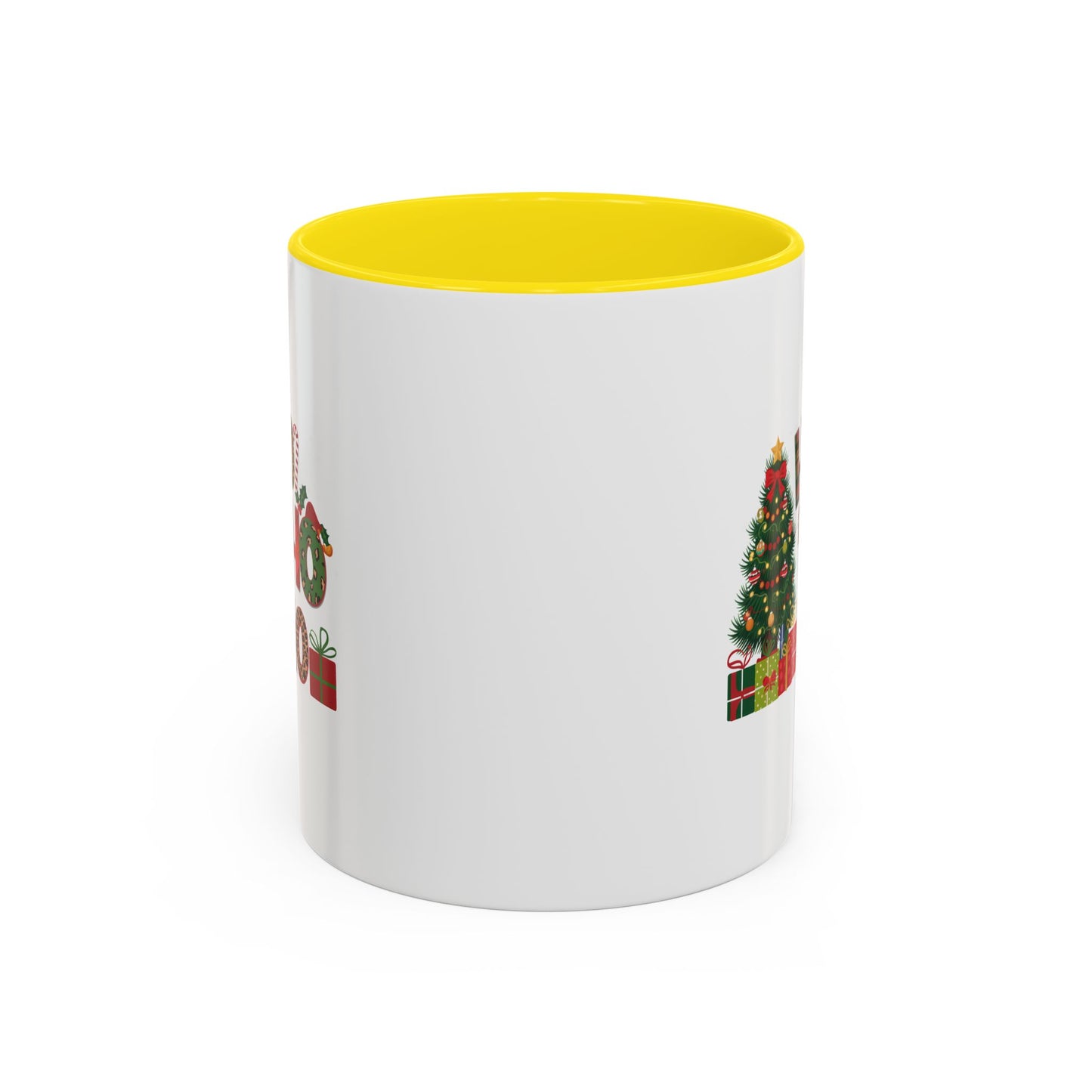 Ho Ho Ho Christmas Mug | Cute Christmas Tree Gift Mug | Christmas Gift | 11oz Accent Mug | 15oz Accent Mug