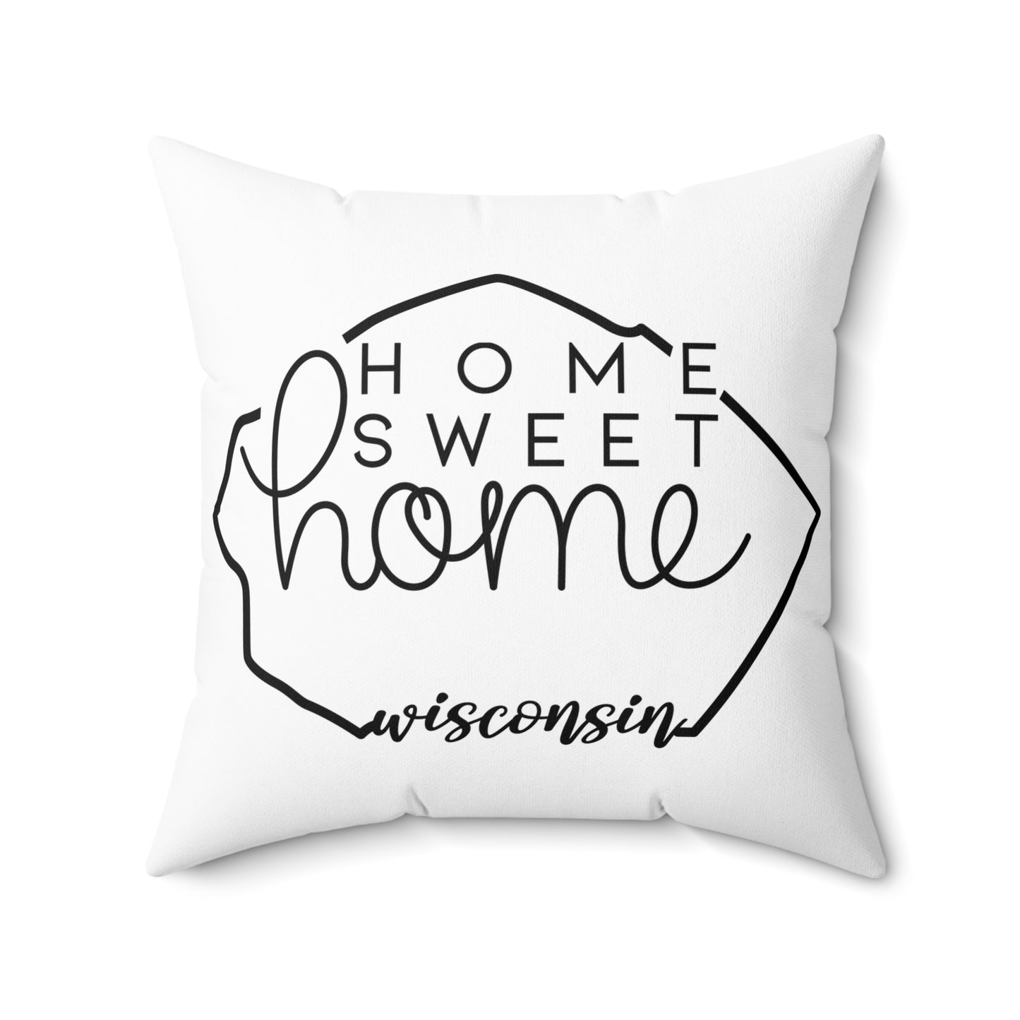 Home Sweet Home Wisconsin Decorative Pillow | Gift For Her | Home Decor | State Gift | Customized State Pillow