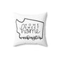 Home Sweet Home Washington Decorative Pillow | Gift For Her | Home Decor | State Gift | Customized State Pillow