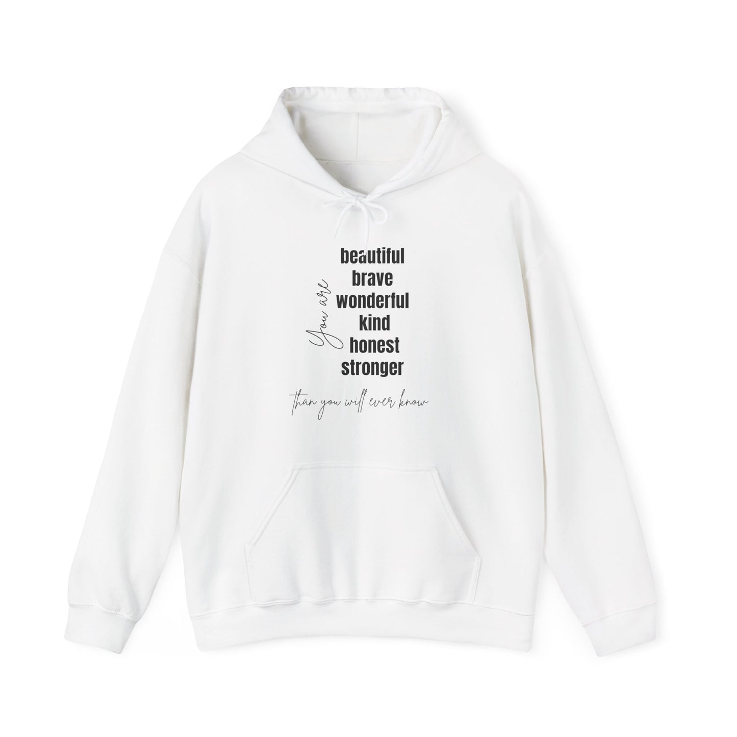 You Are Beautiful Quote Hoodie | Motivational Gift For Her | Inspirational Quote