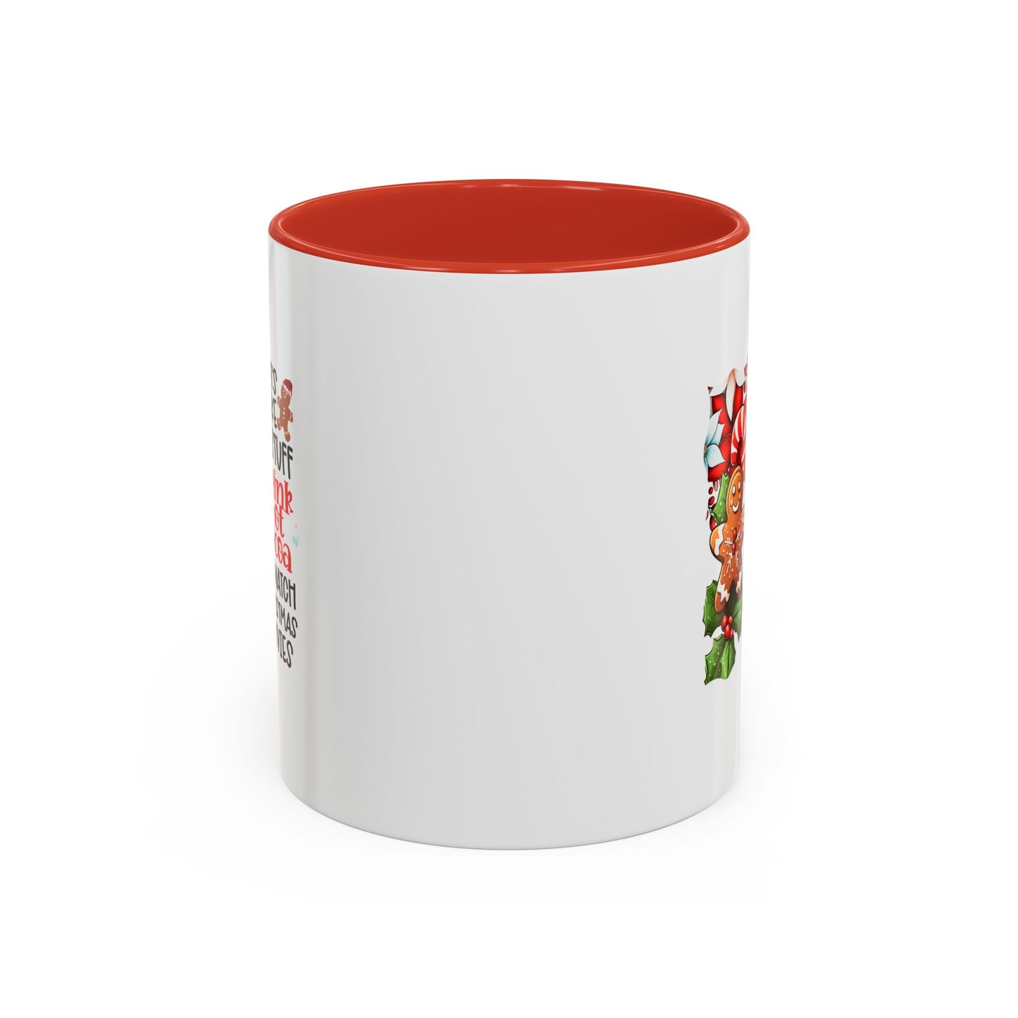 Cute Gingerbread Christmas Mug | Christmas Gift Idea | Christmas Movie Watching Mug | 11oz Accent Mug | 15oz Accent Mug | Gift Idea