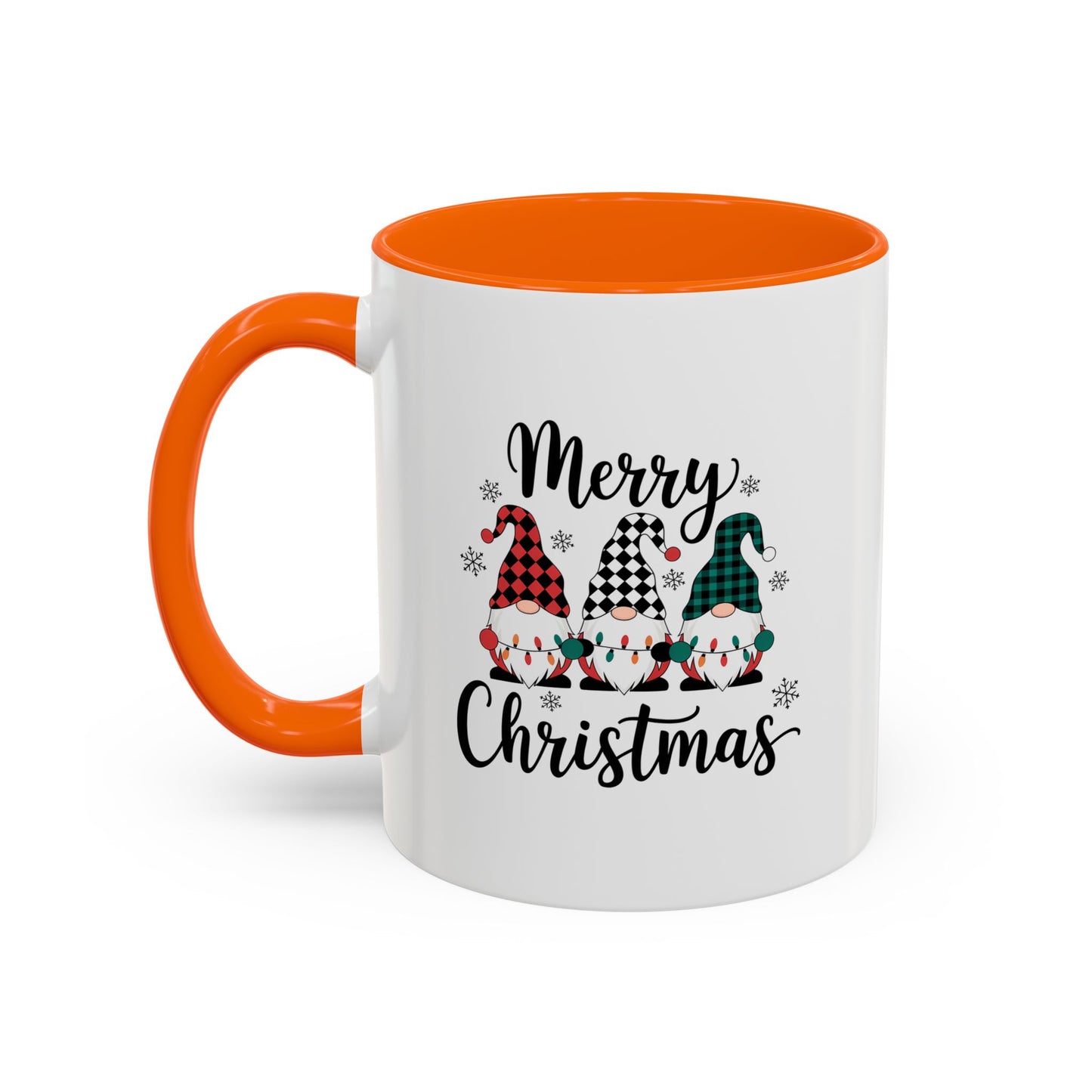 Cute Colorful Merry Christmas Elves In Colorful Hats | Christmas Mug | Christmas Gift | 11oz Accent Mug | 15oz Accent Mug