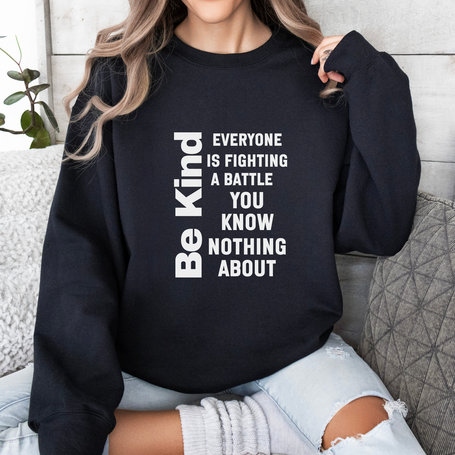 Be Kind Inspirational Quote Unisex Heavy Blend™ | Motivational Sweatshirt | Inspirational Gift | Gift For Her | Gift For Him