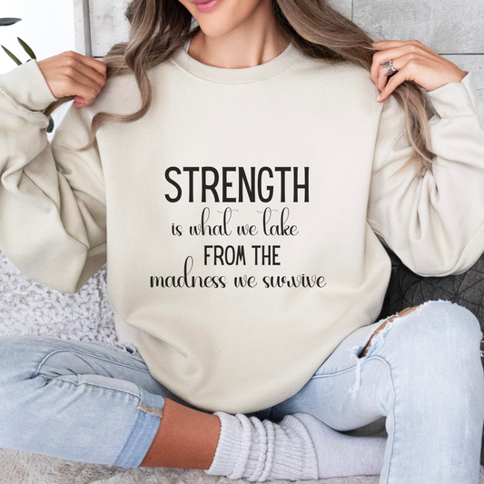 Strength Inspirational Quote Unisex Heavy Blend™ | Motivational Sweatshirt | Inspirational Gift | Gift For Her | Gift For Him