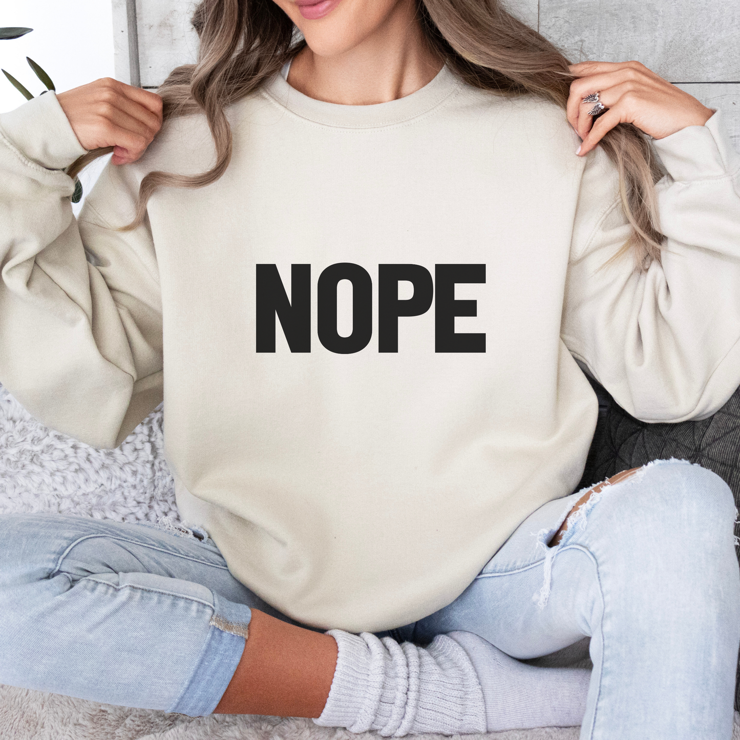 Nope Inspirational Quote Unisex Heavy Blend™ | Motivational Sweatshirt | Inspirational Gift | Gift For Her | Gift For Him
