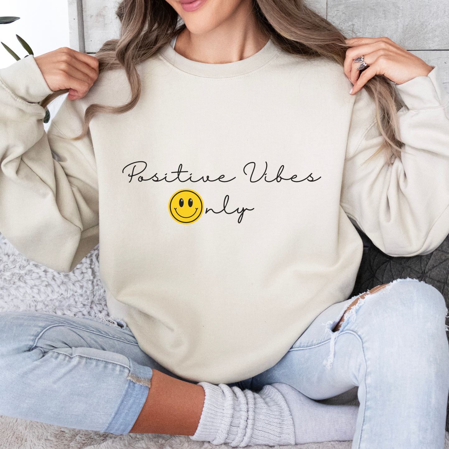 Positive Vibe Inspirational Quote Unisex Heavy Blend™ | Motivational Sweatshirt | Inspirational Gift | Gift For Her | Gift For Him