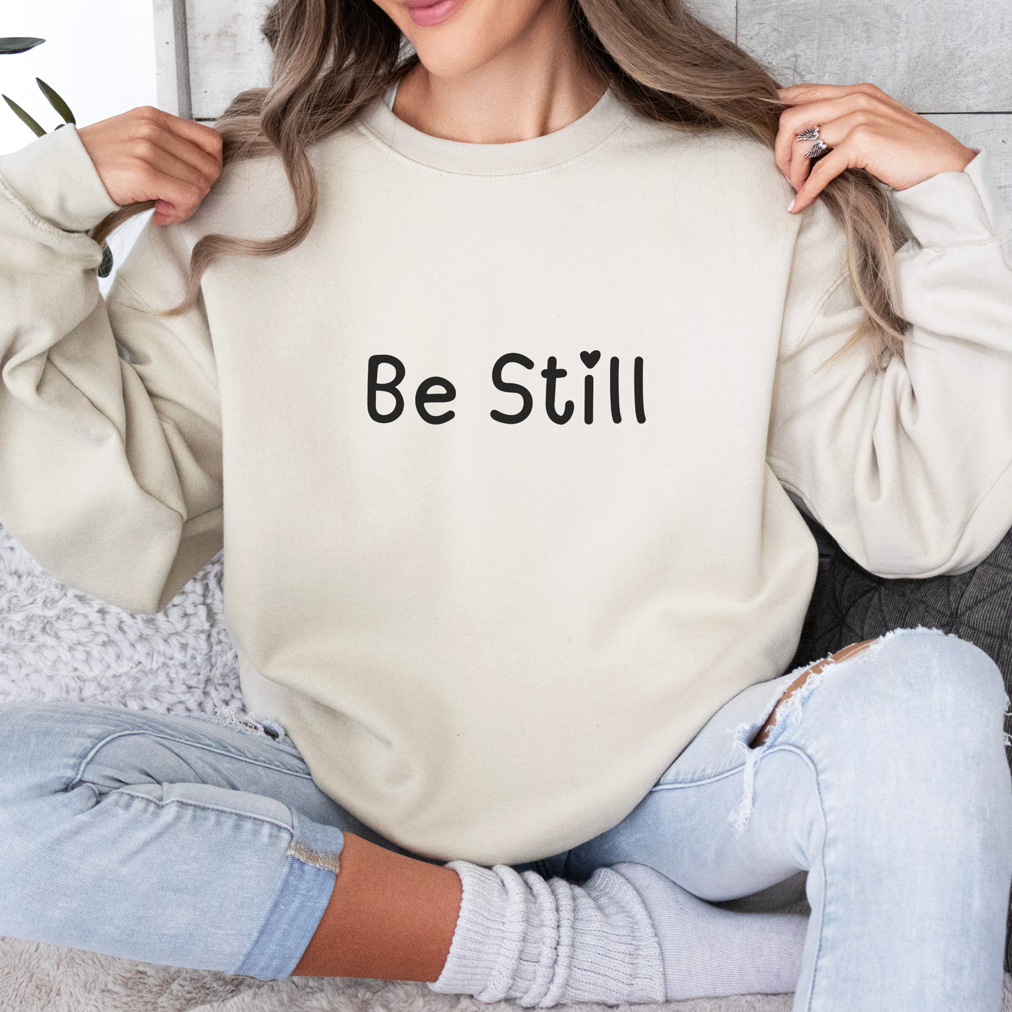 Be Still Inspirational Quote Unisex Heavy Blend™ | Motivational Sweatshirt | Inspirational Gift | Gift For Her | Gift For Him