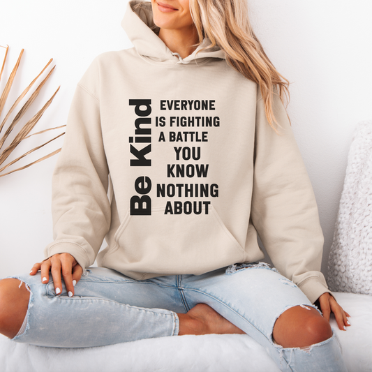 Be Kind Inspirational Quote Unisex Heavy Blend Hoodie | Motivational Gift For Her | Inspirational Quote
