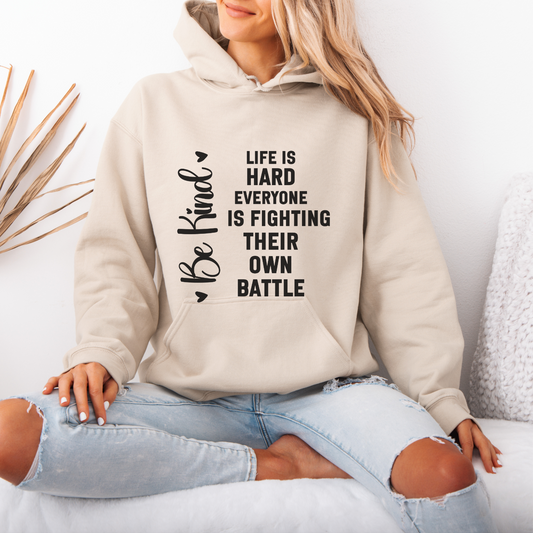 Cute Be Kind Inspirational Quote Hoodie | Motivational Gift For Her | Inspirational Quote