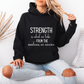 Strength Cute Version Quote Hoodie | Motivational Gift For Her | Inspirational Quote