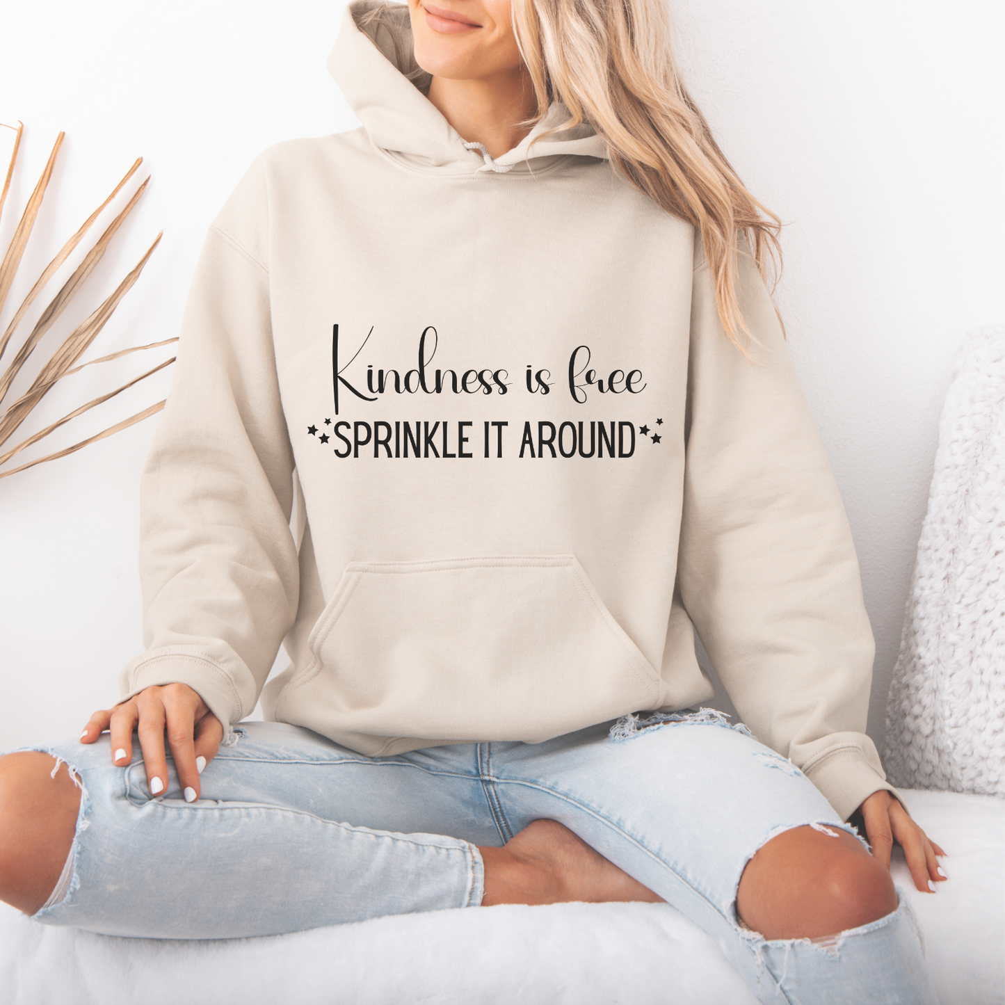 Kindness Is Free Inspirational Hoodie | Motivational Gift For Her | Inspirational Quote