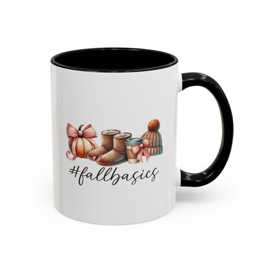 Fall Basics | Fall Lover's Mug | Pumpkin and Latte Mug | Fall Season Mug | Gift for Her | Fall Mug | 11oz Accent Mug | 15oz Accent Mug