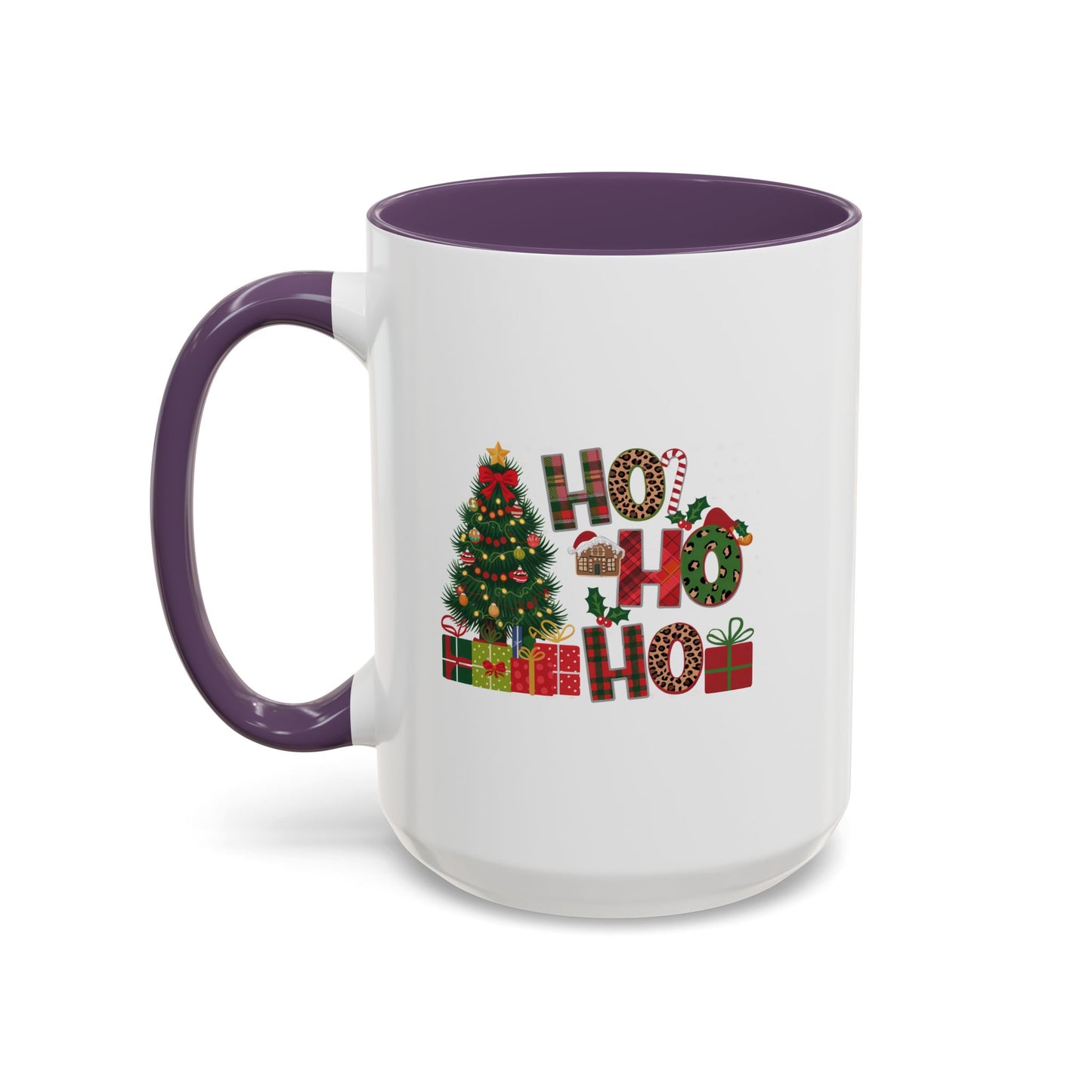 Ho Ho Ho Christmas Mug | Cute Christmas Tree Gift Mug | Christmas Gift | 11oz Accent Mug | 15oz Accent Mug
