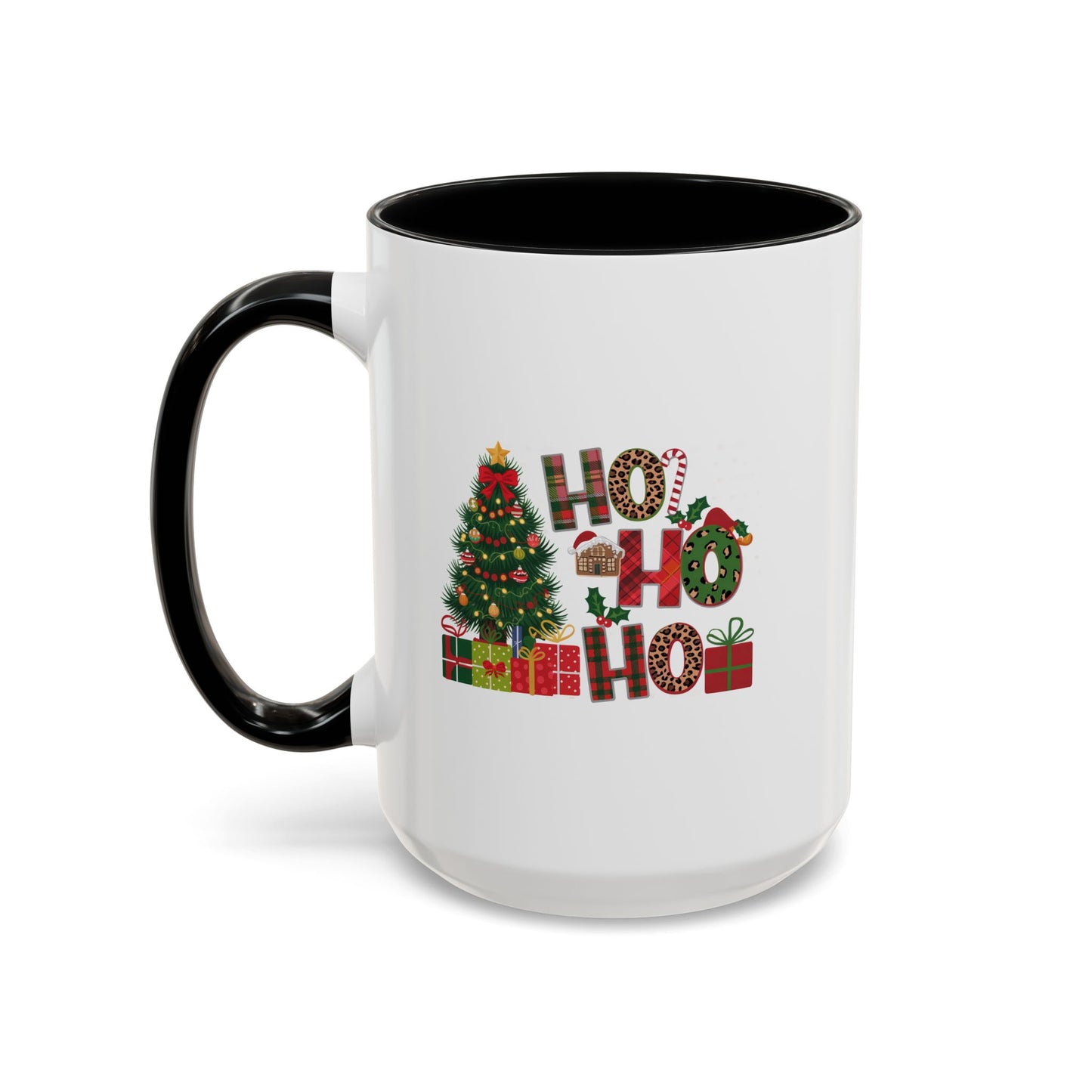 Ho Ho Ho Christmas Mug | Cute Christmas Tree Gift Mug | Christmas Gift | 11oz Accent Mug | 15oz Accent Mug