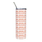 Caleb Personalized 20oz Stainless Tumbler - 'FuzzySeal Caleb' Pink Pattern