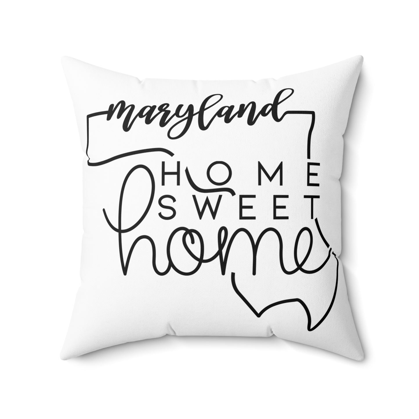 Home Sweet Home Maryland Decorative Pillow | Gift For Her | Home Decor | State Gift | Customized State Pillow