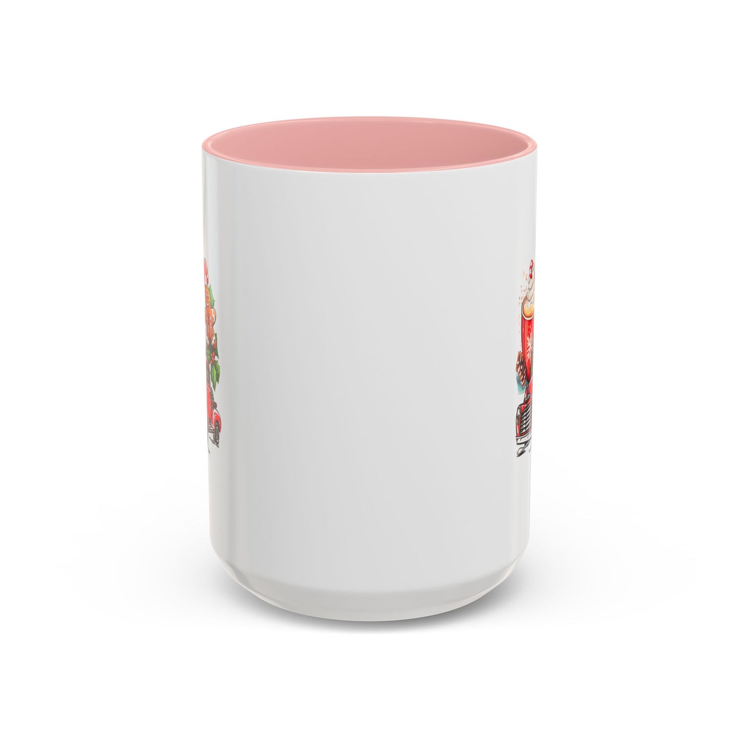 Red Christmas Truck Mug | Cute Gingerbread Man Mug | Christmas Gift Idea | 11oz Accent Mug | 15oz Accent Mug