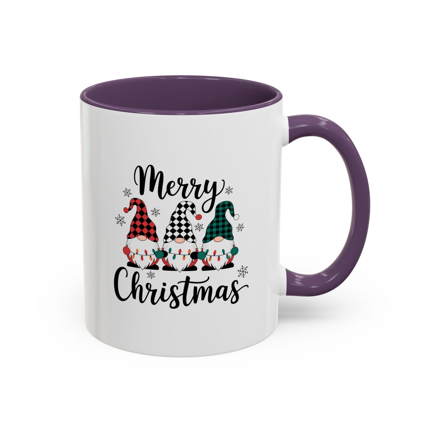 Cute Colorful Merry Christmas Elves In Colorful Hats | Christmas Mug | Christmas Gift | 11oz Accent Mug | 15oz Accent Mug