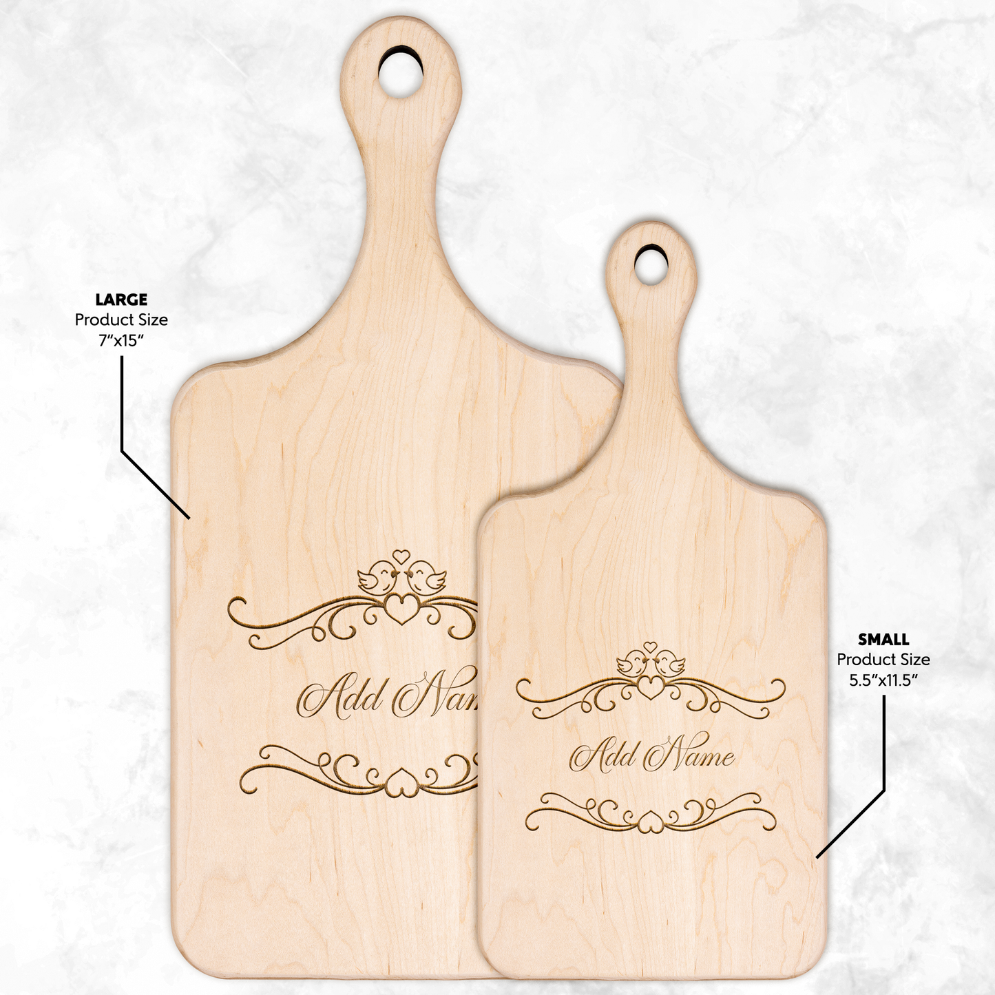 Personalized Hardwood Paddle Cutting Board| Customized Gift | Gift For Couples