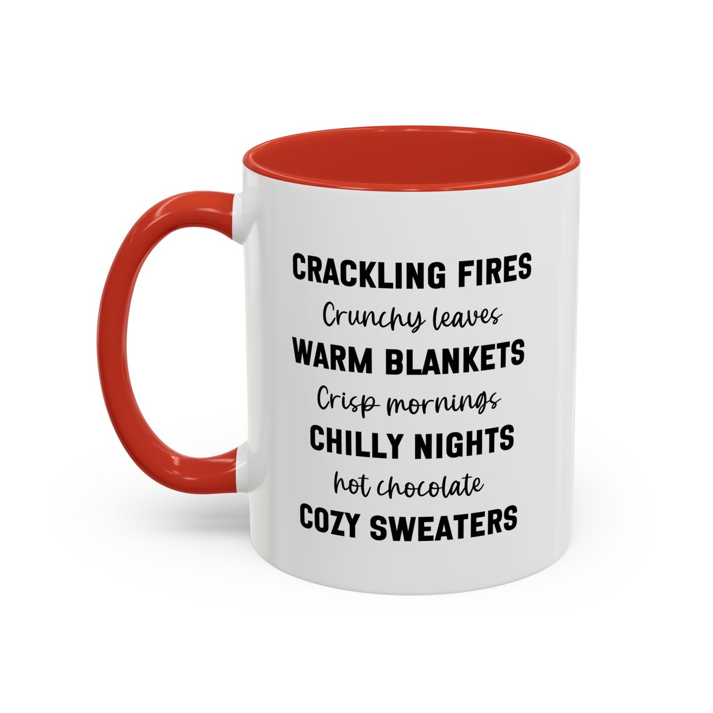 Crackling Fires Crunchy Leaves Fall Vibes Mug | Fall Season Mug | Nature Lover Gift Idea | Fall Mug | 11oz Accent Mug | 15oz Accent Mug