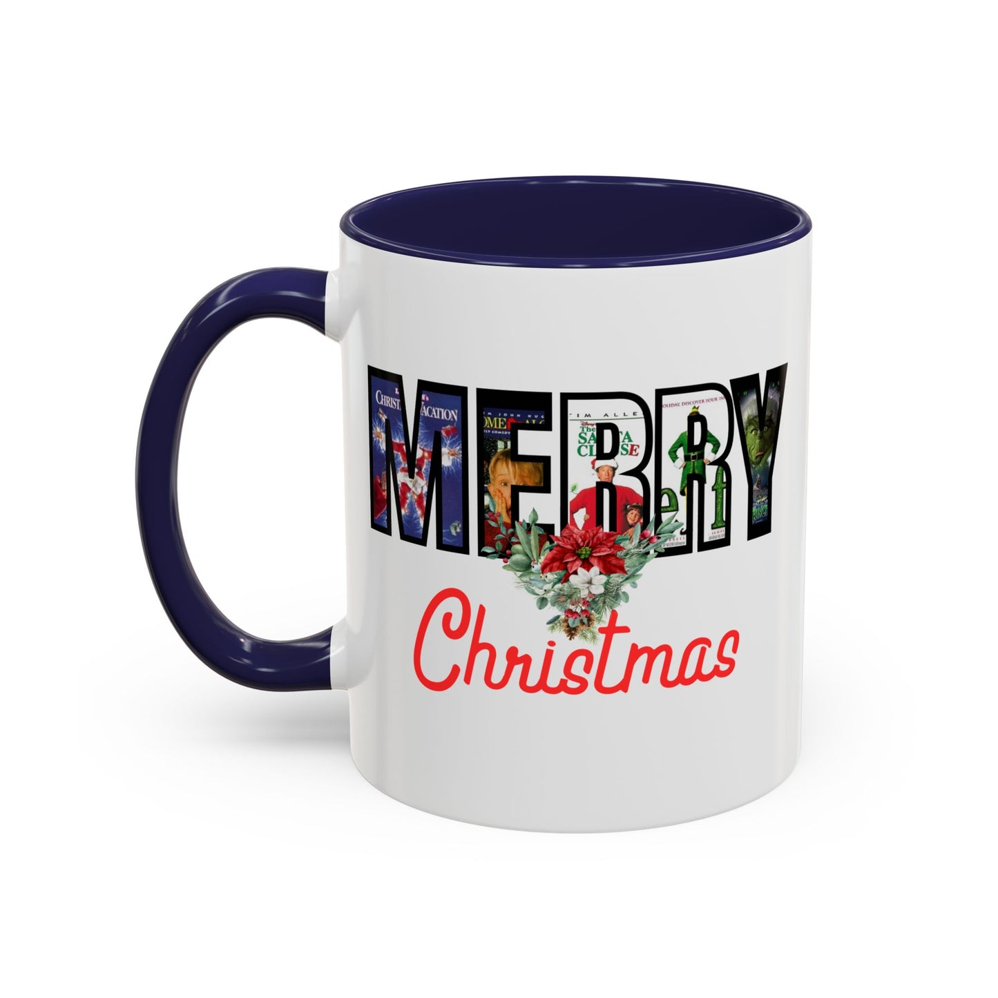 Cute Merry Christmas Nostalgic Holiday Movie Poster Mug | Christmas Gift | Funny Christmas Gift | Accent Mug | 11oz | 15oz |