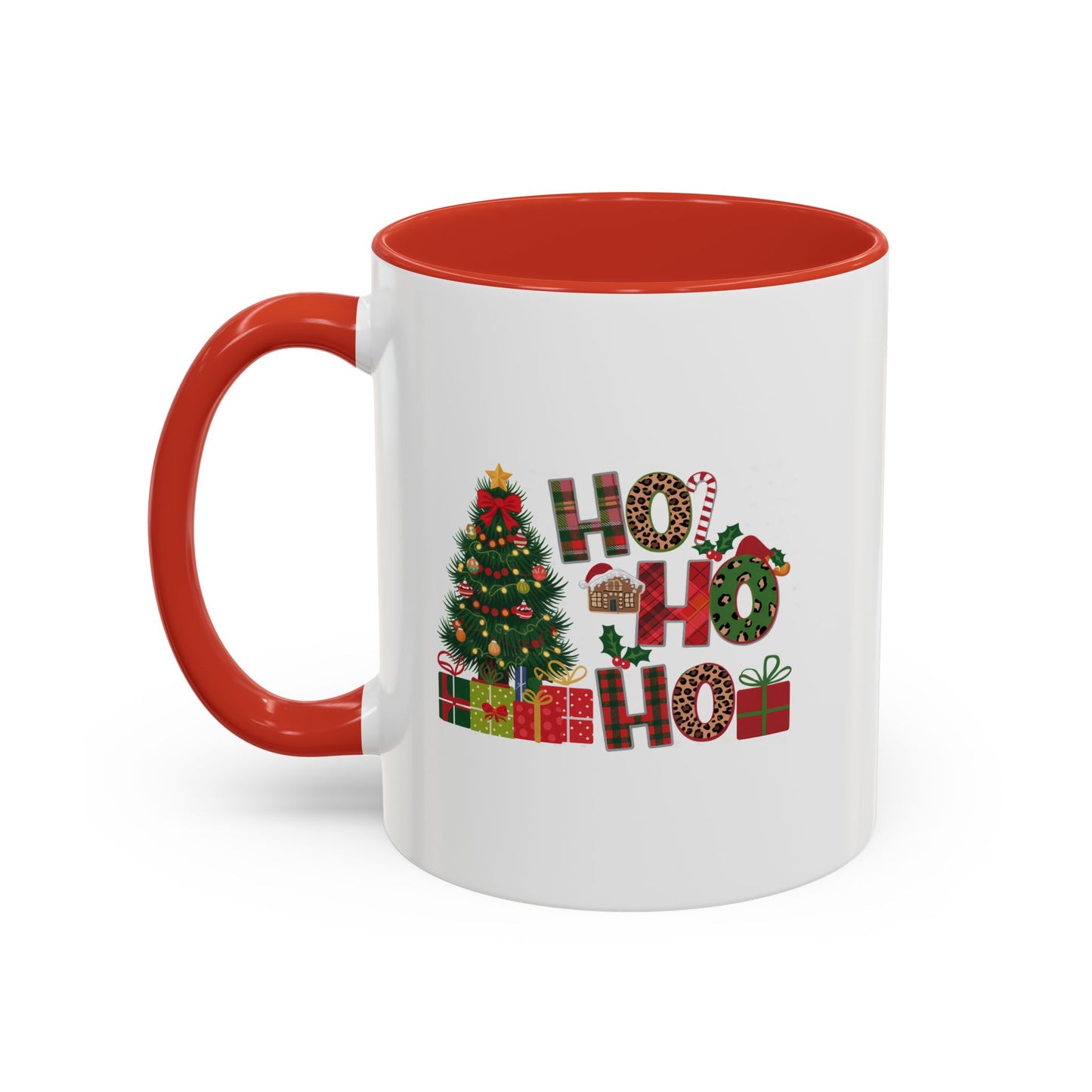 Ho Ho Ho Christmas Mug | Cute Christmas Tree Gift Mug | Christmas Gift | 11oz Accent Mug | 15oz Accent Mug