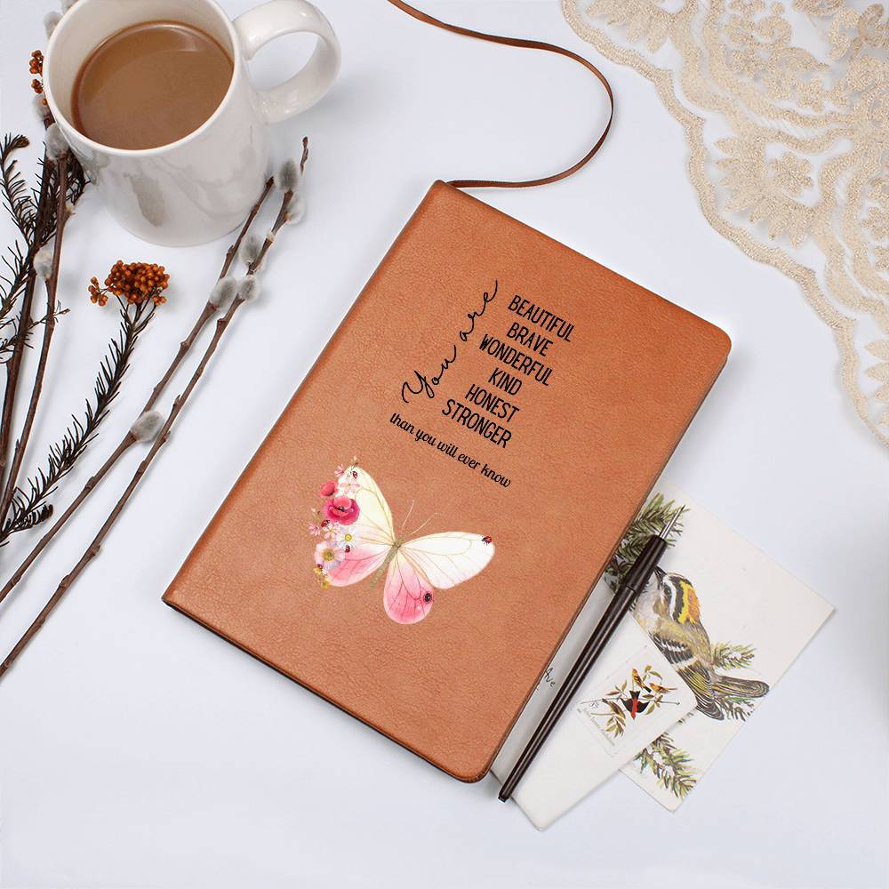 You Are Beautiful Self Love and Healing Leather Journal
