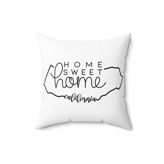 Home Sweet Home California Decorative Pillow | Gift For Her | Home Decor | State Gift | Customized State Pillow