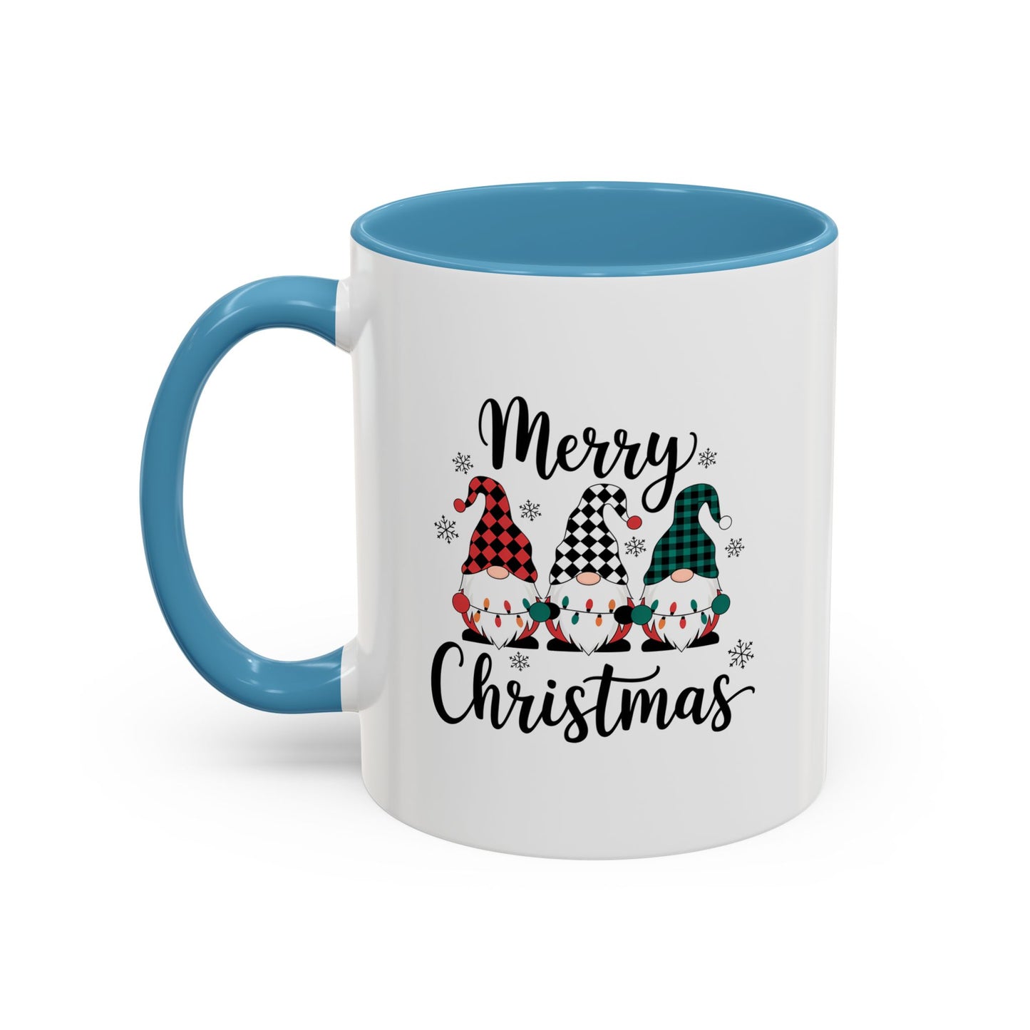 Cute Colorful Merry Christmas Elves In Colorful Hats | Christmas Mug | Christmas Gift | 11oz Accent Mug | 15oz Accent Mug