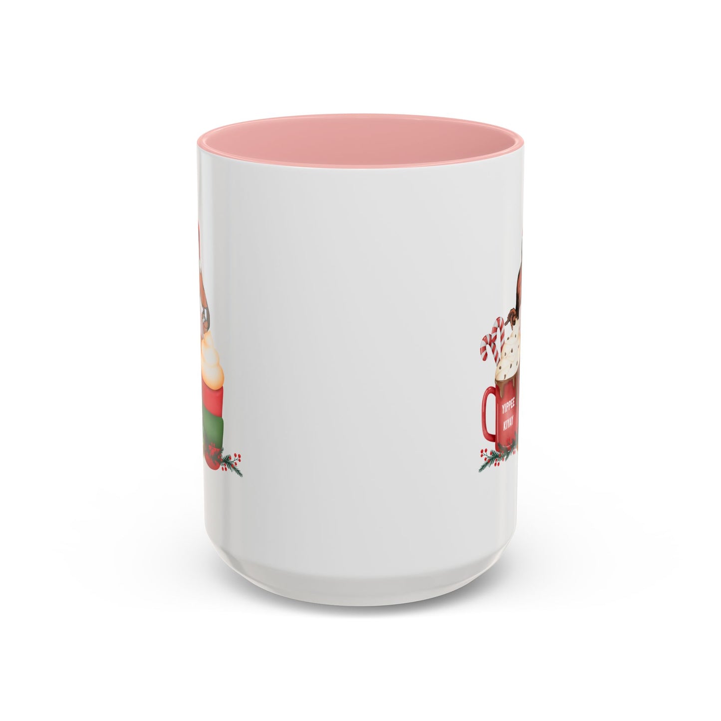 Cute Yippee Kiyay Nostalgic Movie Quote | Christmas Movie Fan Gift | Funny Christmas Gift| 1980s Nostalgia |11oz Accent Mug| 15oz Accent Mug