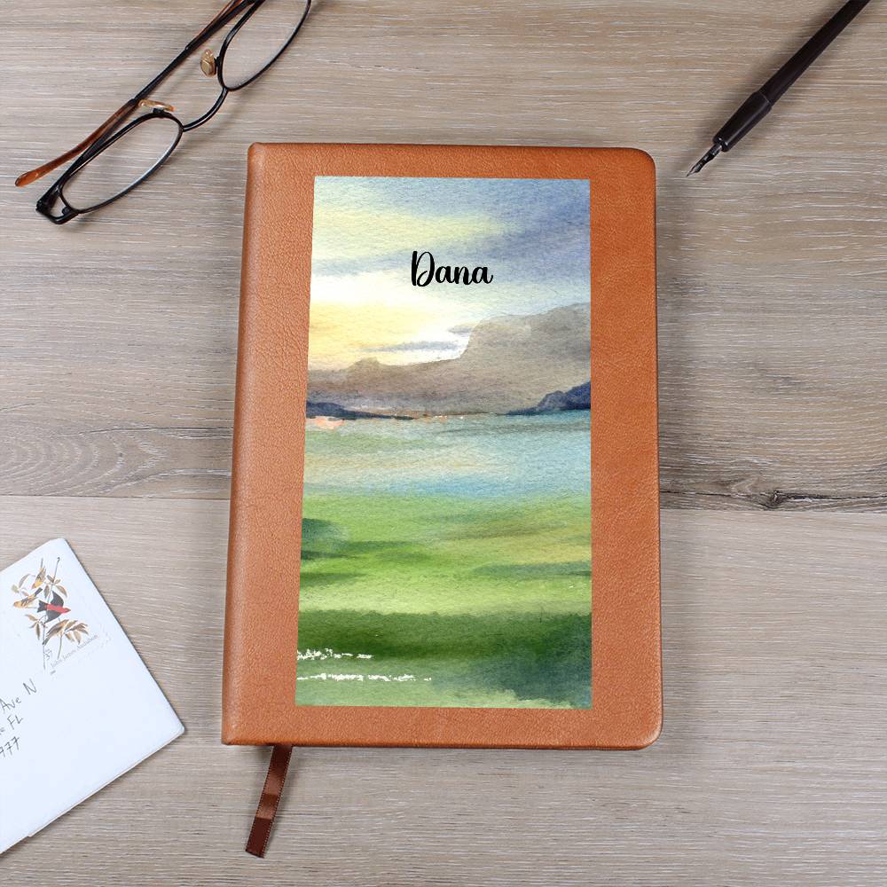 Personalized Under the Comet Sky – Nightfall Reflection Leather Journal