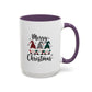 Cute Colorful Merry Christmas Elves In Colorful Hats | Christmas Mug | Christmas Gift | 11oz Accent Mug | 15oz Accent Mug