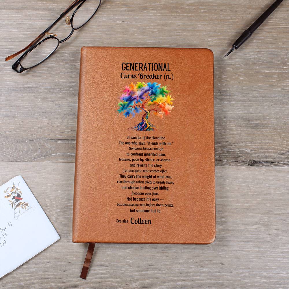 Personalized Leather Journal | Leather Journal | Generational Curse Breaker New Chapter | Next Chapter Affirmations Self-Care Journal