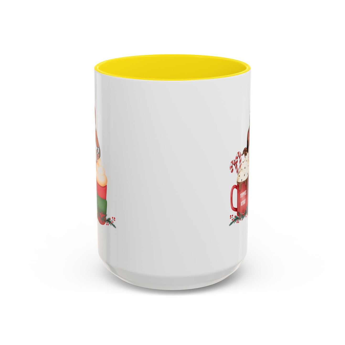 Cute Yippee Kiyay Nostalgic Movie Quote | Christmas Movie Fan Gift | Funny Christmas Gift| 1980s Nostalgia |11oz Accent Mug| 15oz Accent Mug