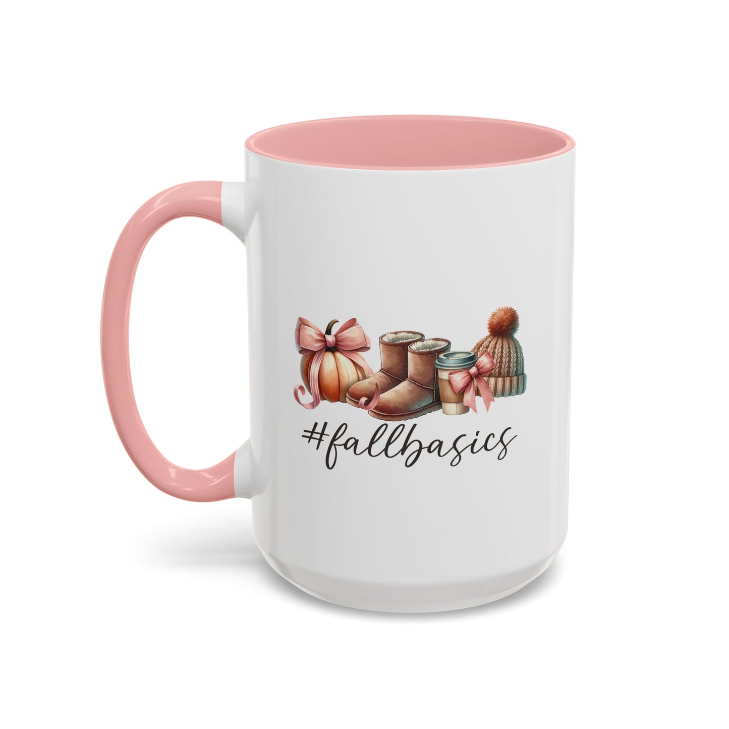 Fall Basics | Fall Lover's Mug | Pumpkin and Latte Mug | Fall Season Mug | Gift for Her | Fall Mug | 11oz Accent Mug | 15oz Accent Mug