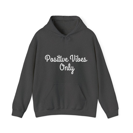 Positive Vibes Cute Text Hoodie | Motivational Gift For Her | Inspirational Quote