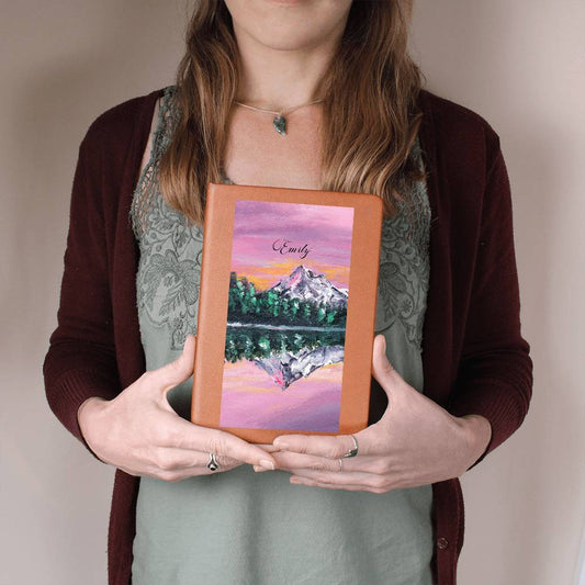 Personalized Lavender Dream Lake Reflection Nature Journal