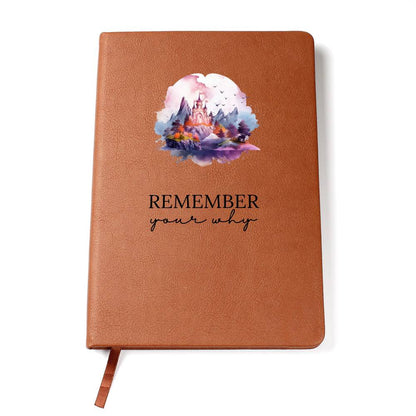 Scenic Nature Themed Remember Your Why Leather Journal