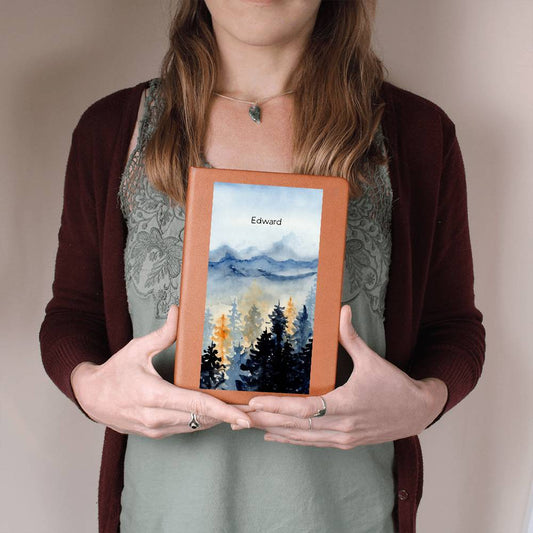 Personalized Scenic Mountain Leather Journal