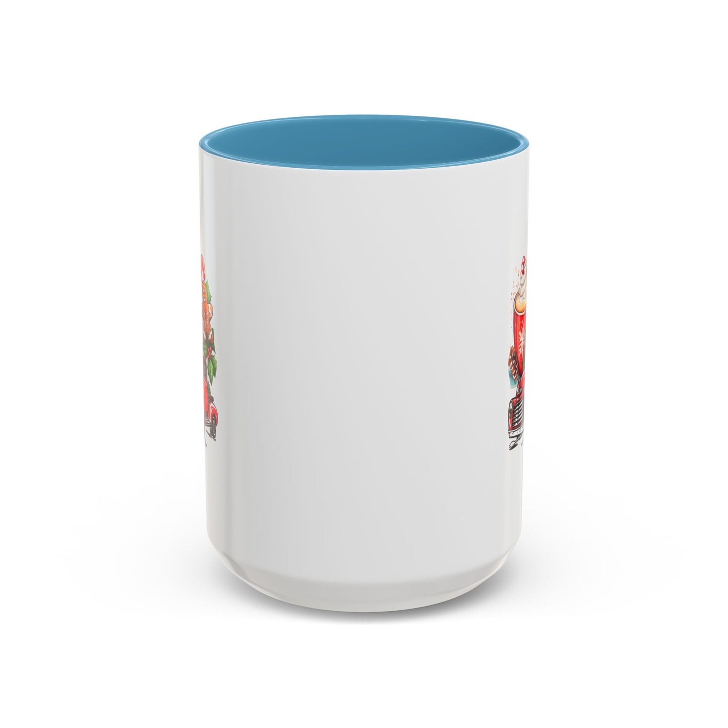 Red Christmas Truck Mug | Cute Gingerbread Man Mug | Christmas Gift Idea | 11oz Accent Mug | 15oz Accent Mug