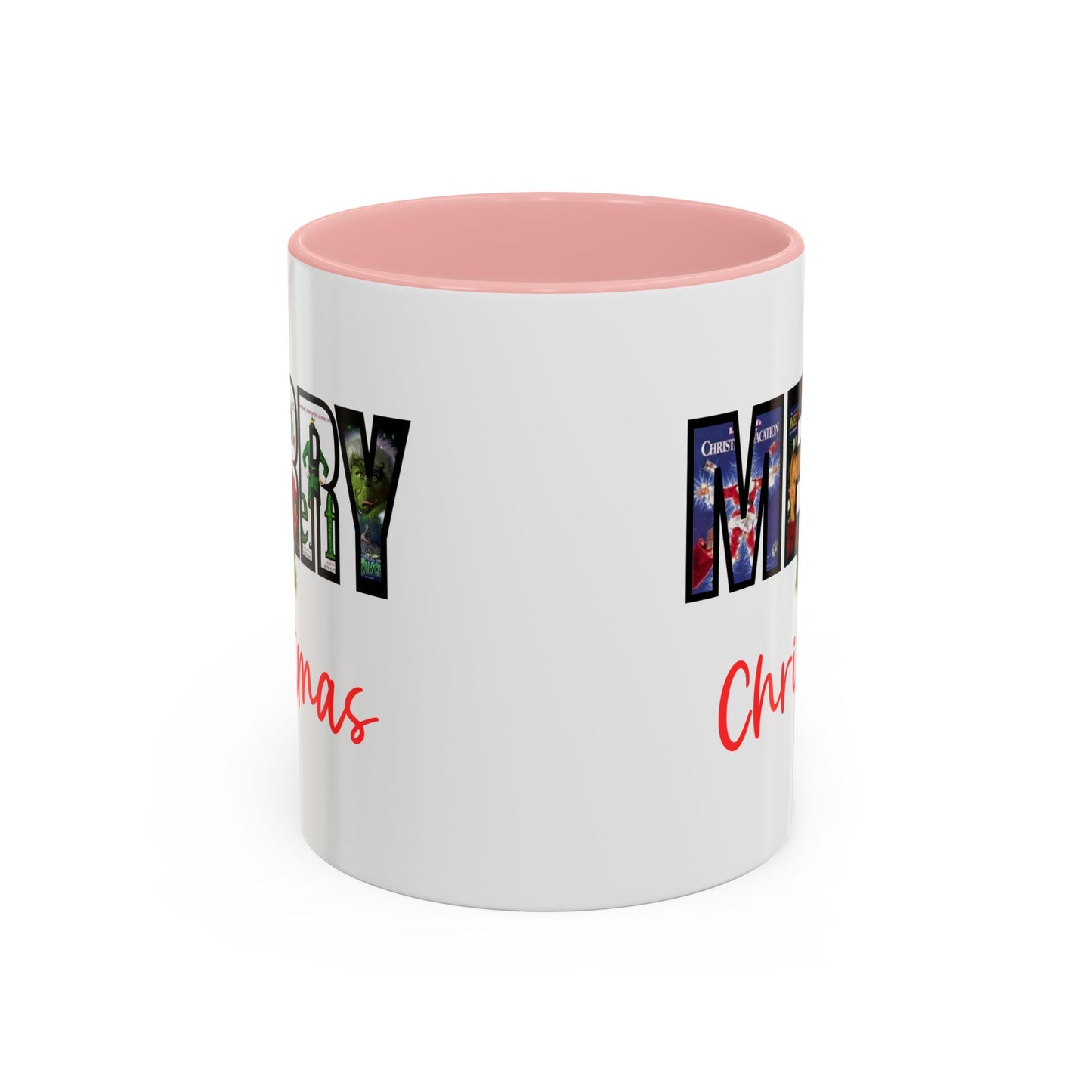 Cute Merry Christmas Nostalgic Holiday Movie Poster Mug | Christmas Gift | Christmas Bells | 11oz Accent Mug | 15oz