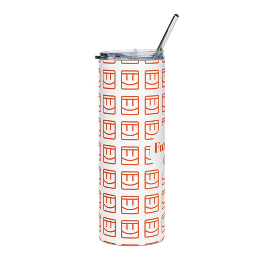 Caleb Personalized 20oz Stainless Tumbler - 'FuzzySeal Caleb' Pink Pattern