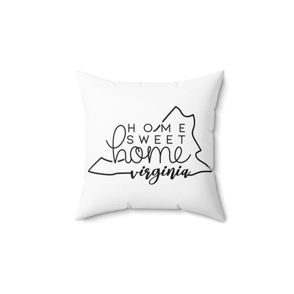 Home Sweet Home Virginia Decorative Pillow | Gift For Her | Home Decor | State Gift | Customized State Pillow