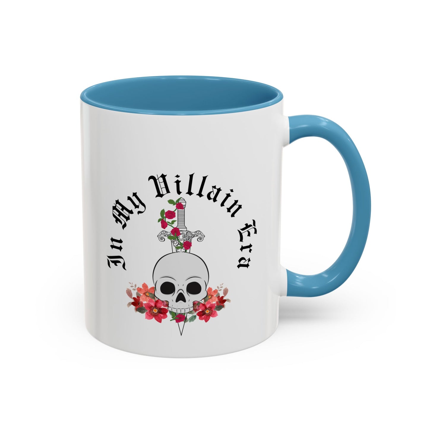 Cute In My Villain Era Mug | Villain Era | Decorative Roses with Skull Mug | Cute Villain Mug | 11oz Accent Mug | 15oz Accent Mug