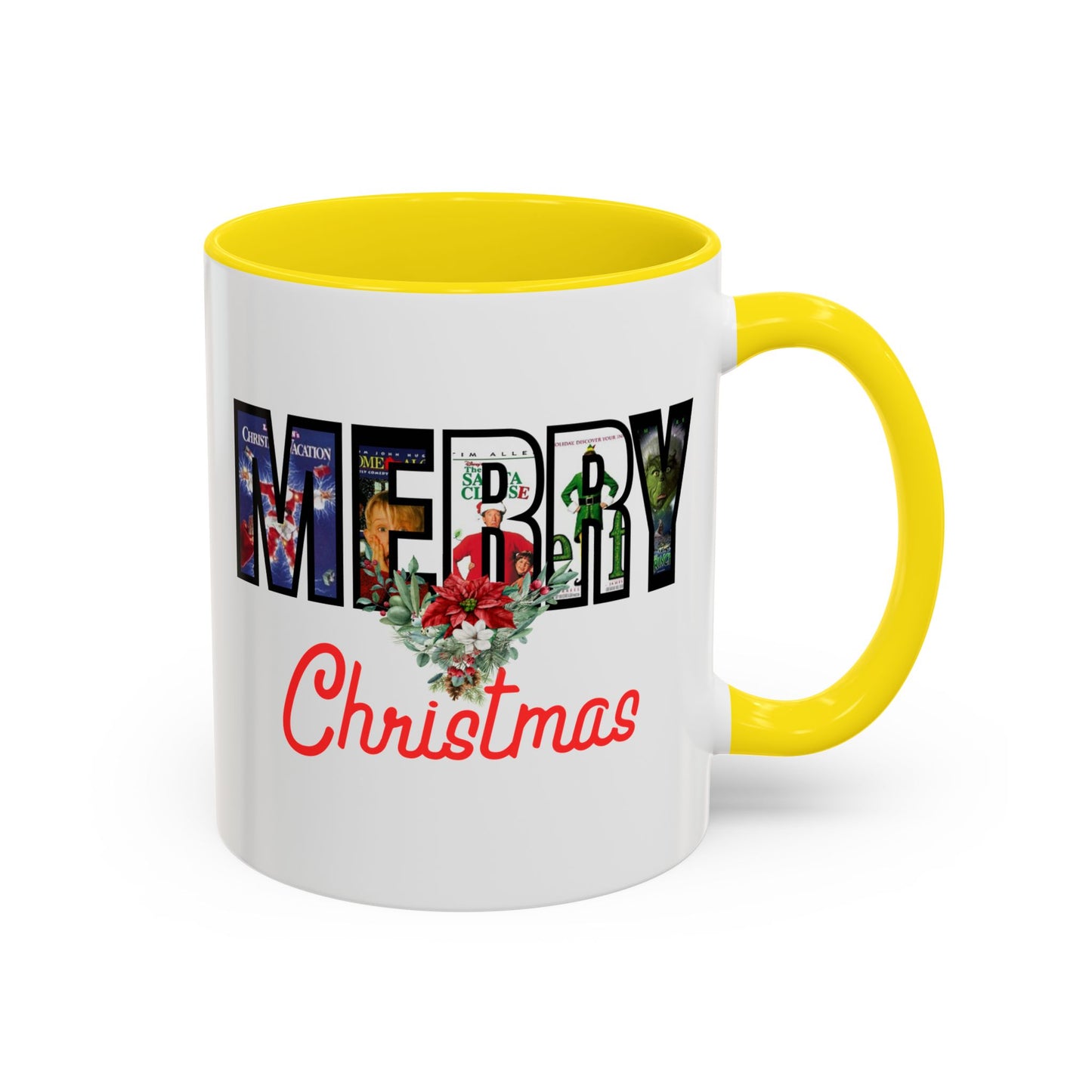 Cute Merry Christmas Nostalgic Holiday Movie Poster Mug | Christmas Gift | Funny Christmas Gift | Accent Mug | 11oz | 15oz |