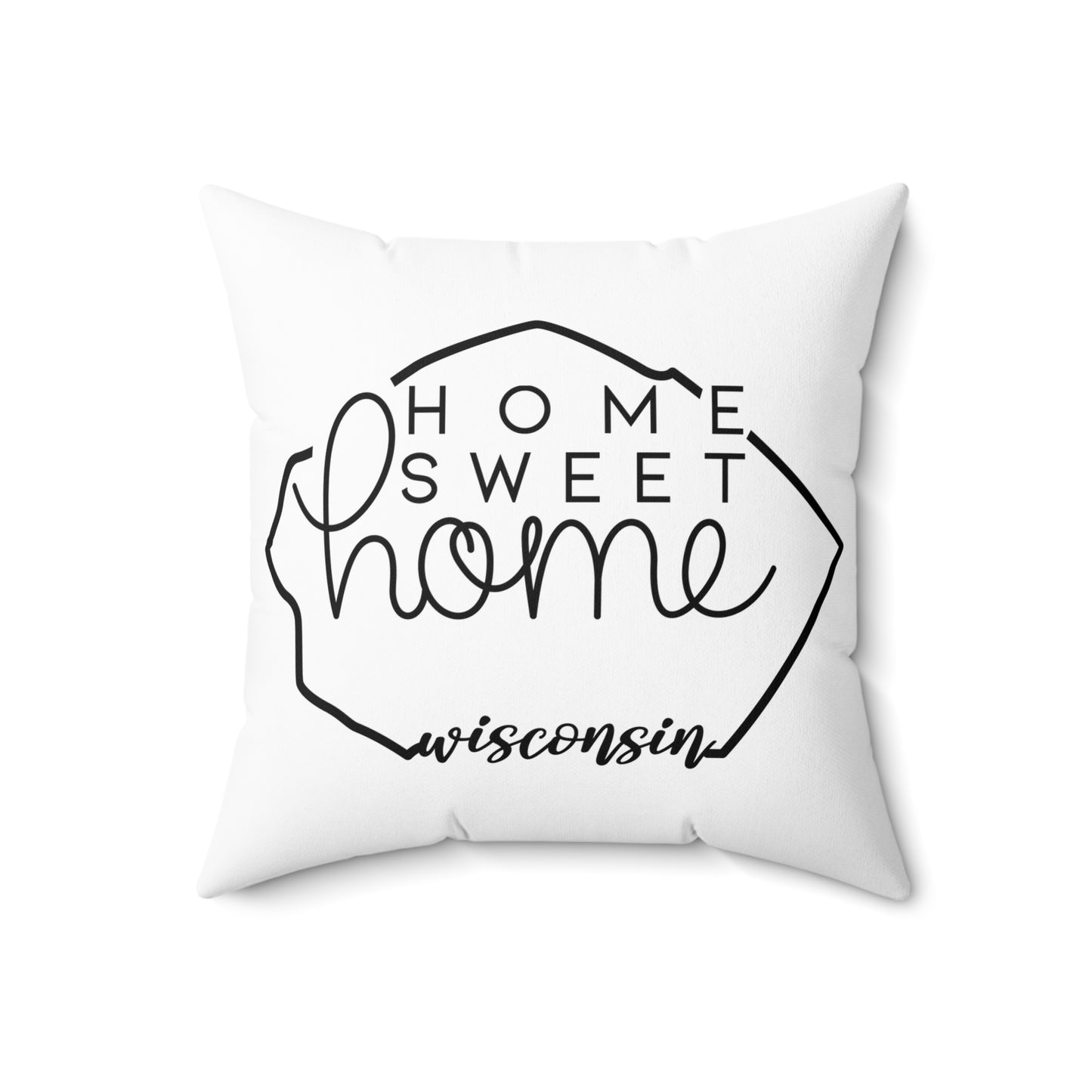 Home Sweet Home Wisconsin Decorative Pillow | Gift For Her | Home Decor | State Gift | Customized State Pillow